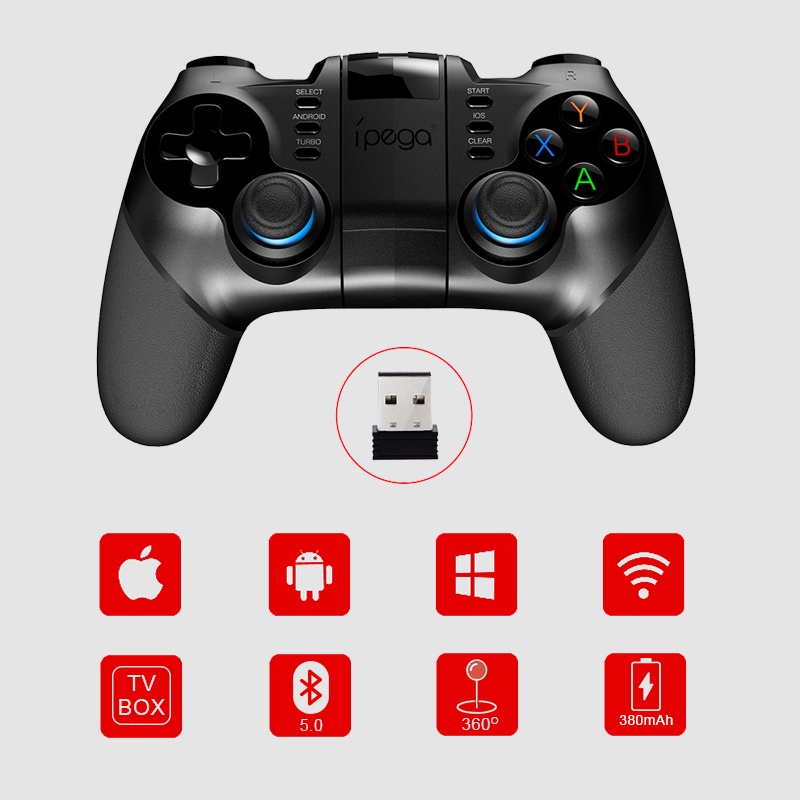 Tay cầm chơi game IPEGA PG-9156 kết nối Bluetooth tương thích với điện thoại thông minh/TV/PC/TV Box