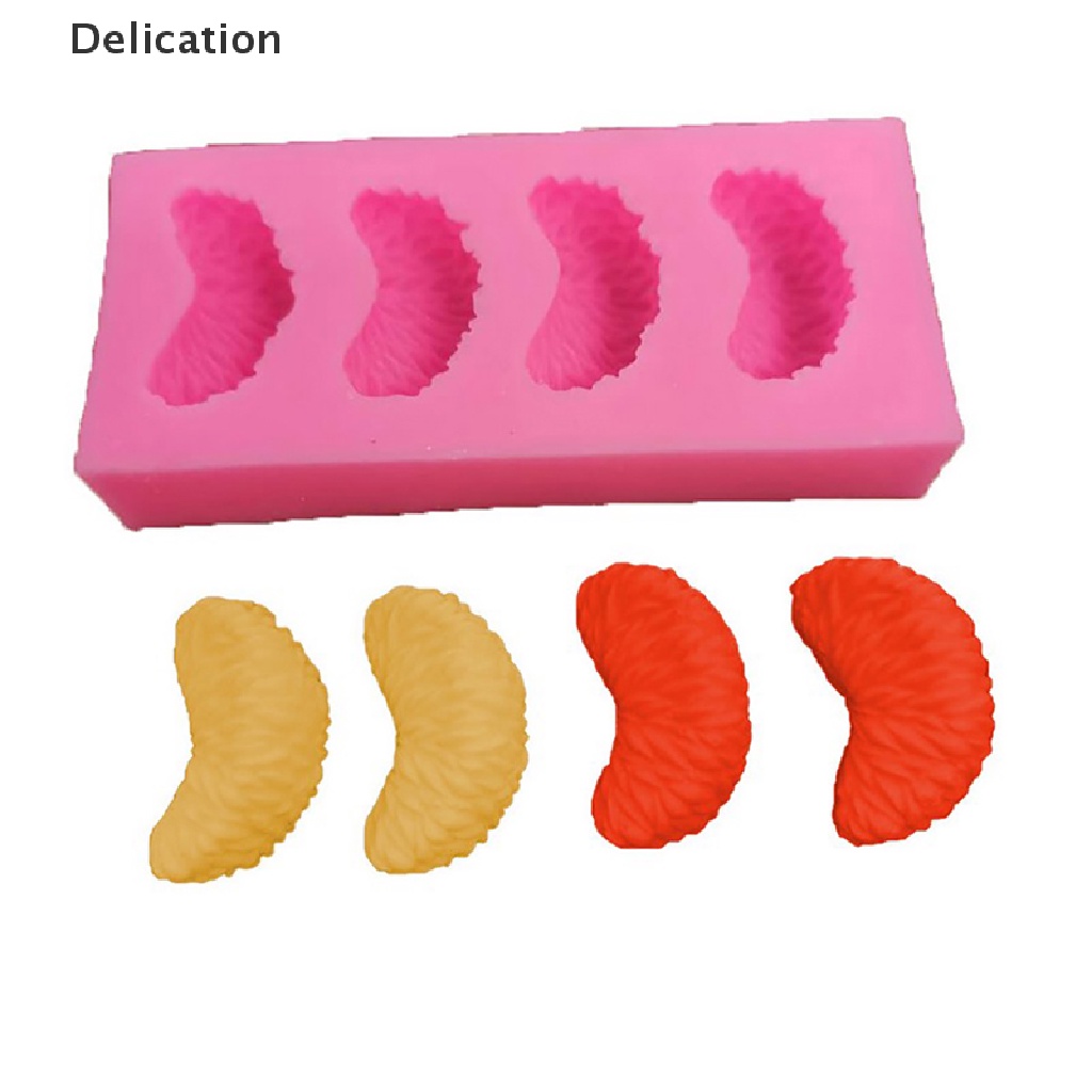 Khuôn silicone dạng múi cam để làm xà phòng/ món tráng miệng/ bánh nướng/ đồ trang trí