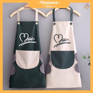 Tạp dề nấu ăn Miss có lau tay và túi đựng đồ tiện dụng – chống thấm nước