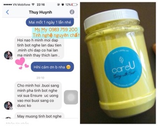 Tinh Bột Nghệ 100% Nguyên Chất HandMade