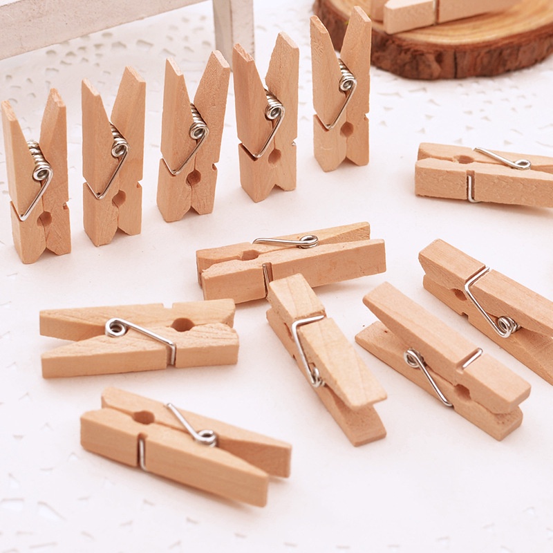 Combo 10 Kẹp Gỗ Mini Treo Tranh Decor Trang Trí Phòng Ngủ, Sinh Nhật