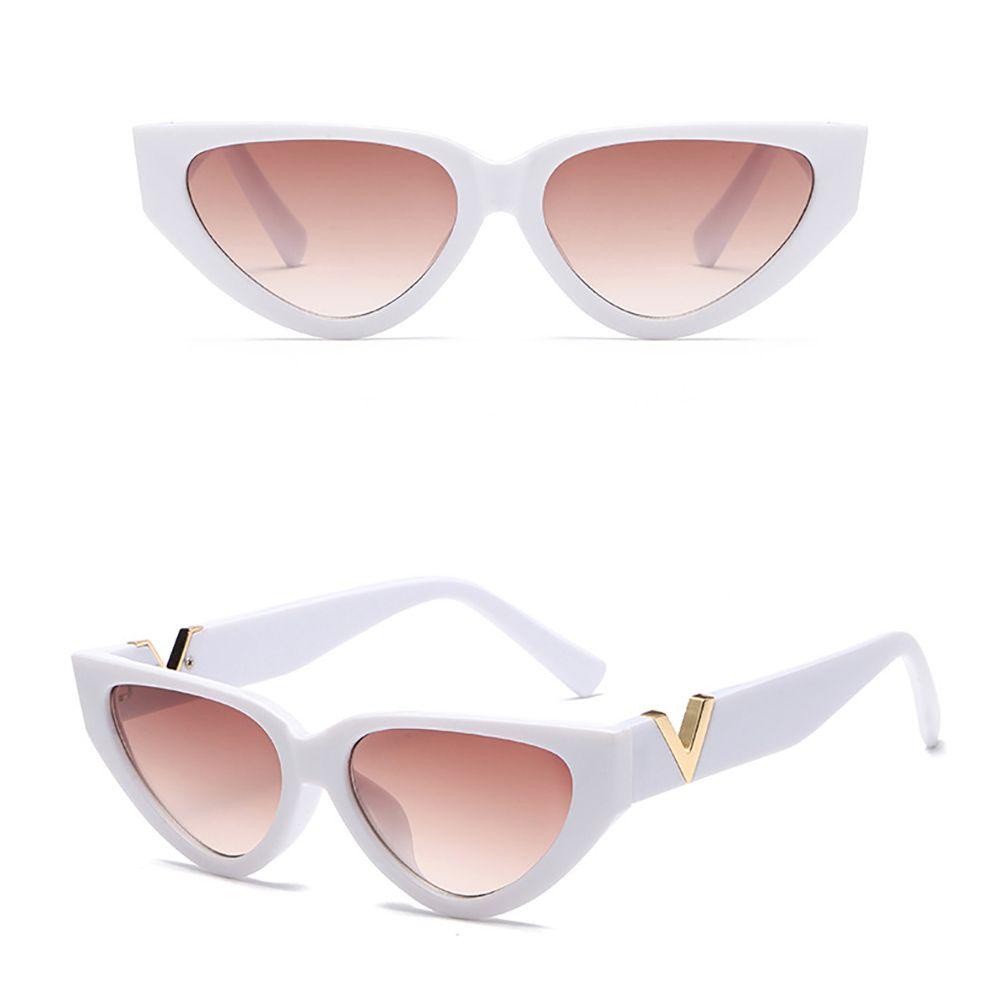 Kính Mát Gọng Mắt Mèo Chữ V Chống Tia UV Chống Bức Xạ Phong Cách Hàn Quốc Cổ Điển Cho Nam Và Nữ