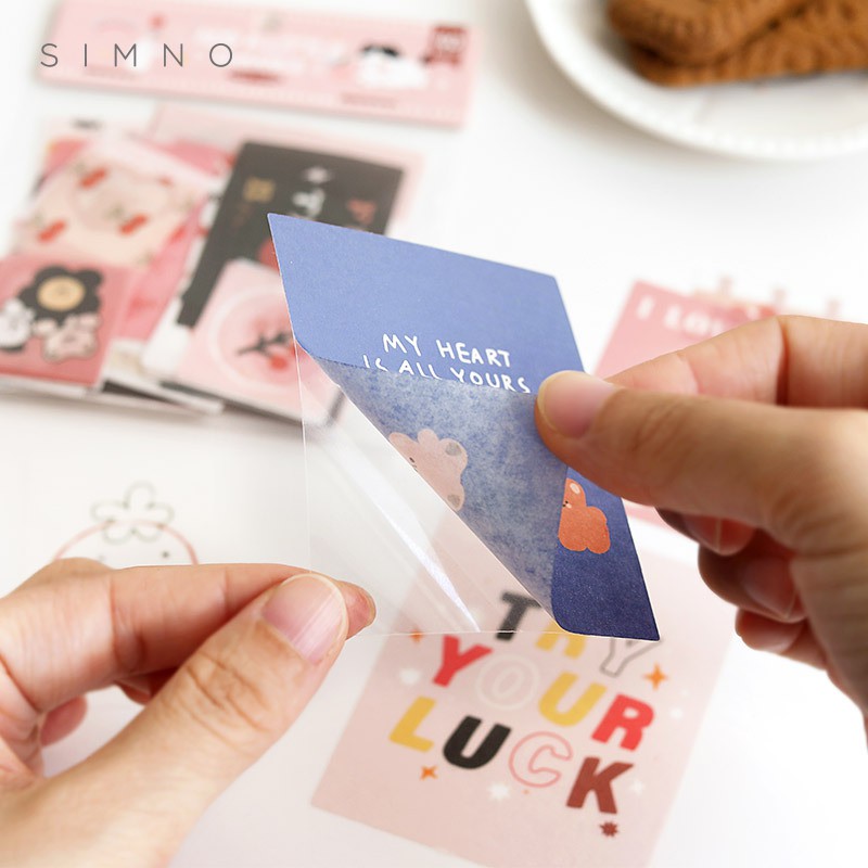 Sticker - Túi 40 Sticker Dán Đa Dạng Chủ Đề Theo Màu Sắc