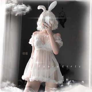 Váy ngủ xuyên thấu viền voan sexy cute 3