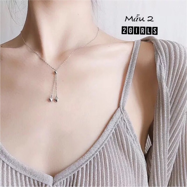 Dây chuyền choker bạc ý 925 style Hàn quốc kiểu mới lạ cực xinh NoBrandFemaleSilver