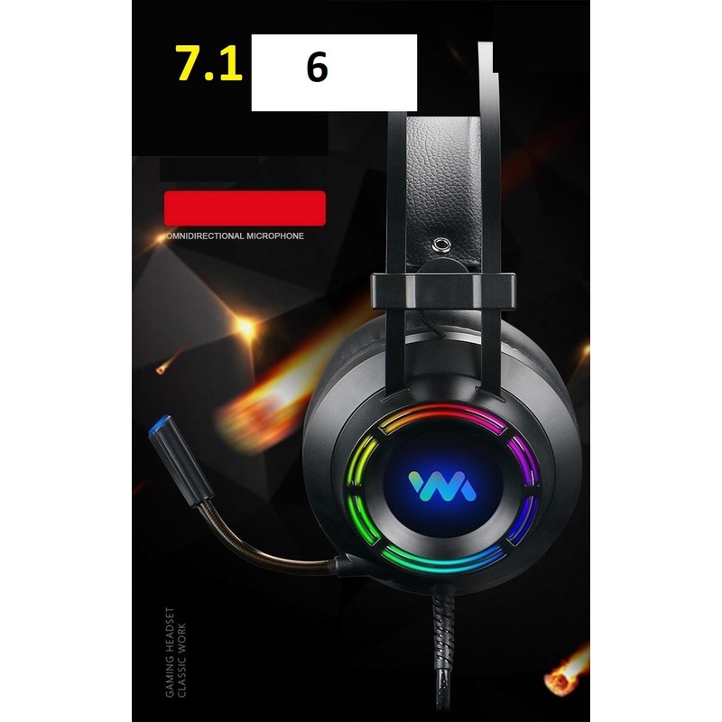 Xả kho tai nghe gaming cao cấp 7.1 âm thanh giả lập,có mic và đèn led RGB,chuẩn âm thanh vòm