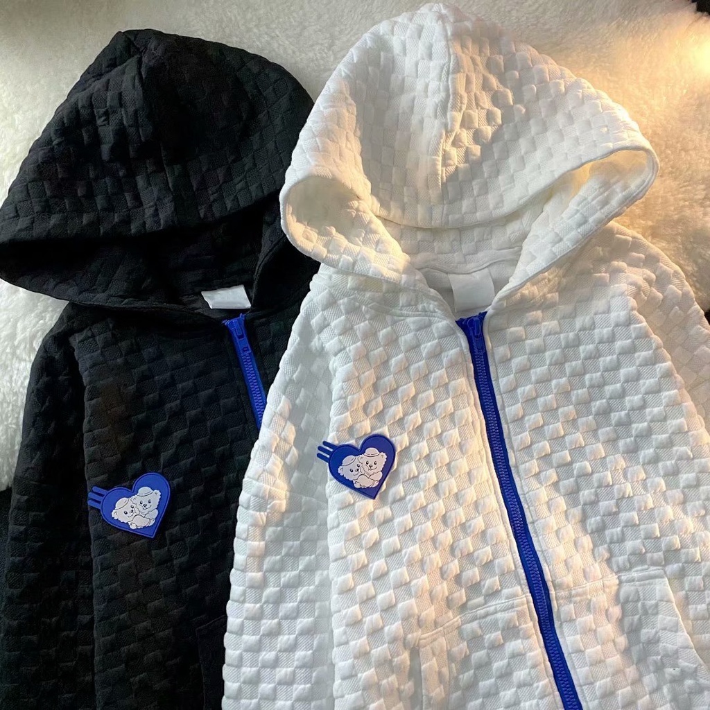 Áo khoác hoodie tay dài có khóa kéo thời trang hàn quốc dành cho nam nữ cặp đôi áo hoodie form rộng đơn giản unisex thông thường và đa năng màu trơn tops
