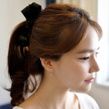 Khuyên tai bạc Ý s925 lá đá thả E0629 - AROCH Jewelry