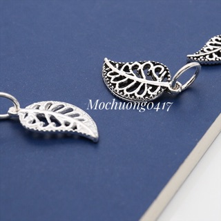 [S925] Charm bạc treo lá đơn - MH254