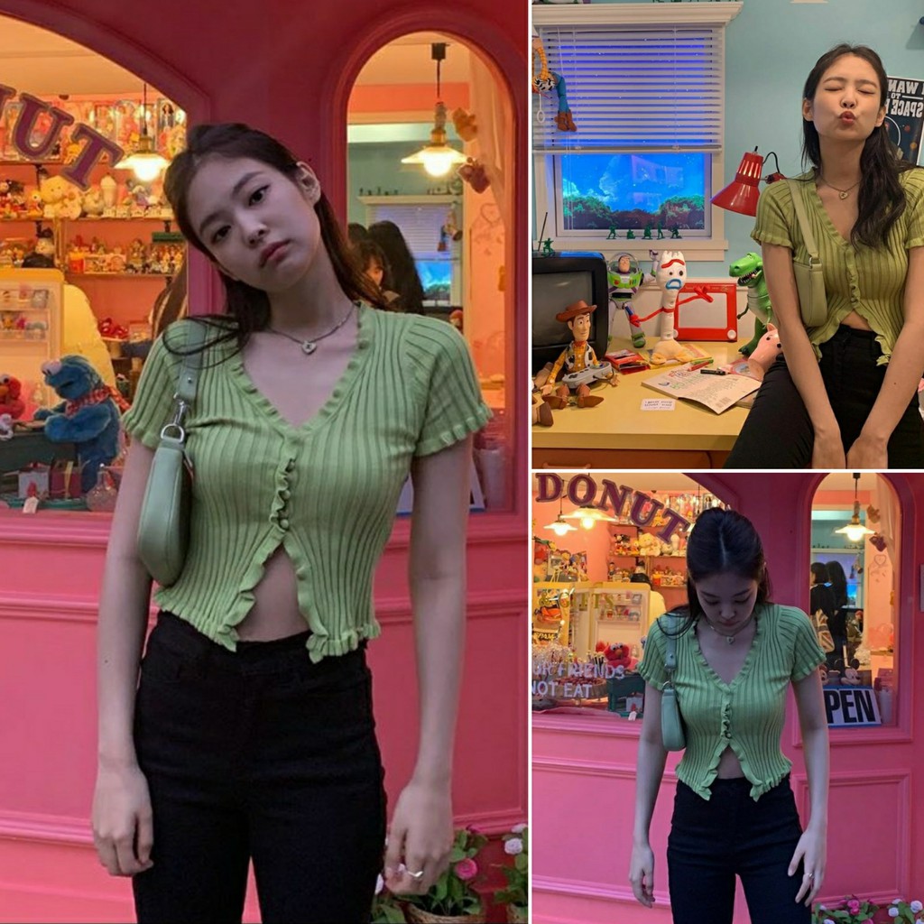 [Mã FAMAYWA giảm 10K đơn 50K] Áo croptop Jennie