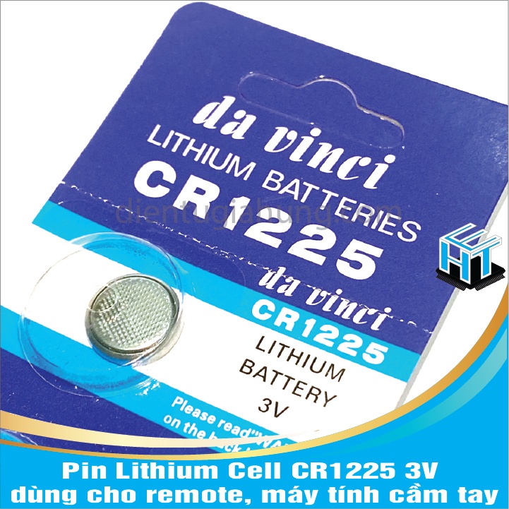 Pin Lithium Cell CR1225 3V dùng cho remote, máy tính cầm tay