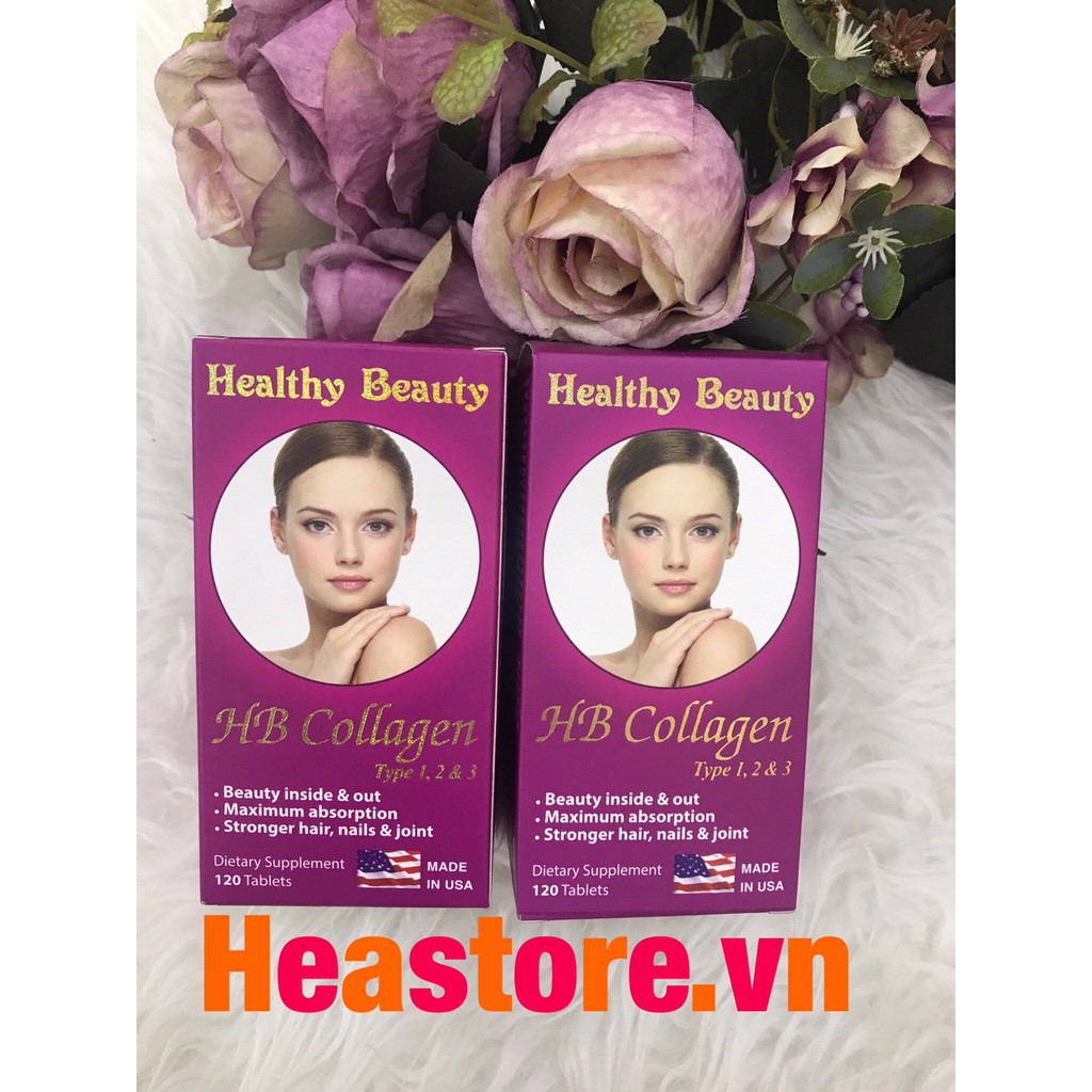 Viên uống Collagen HB Type 1,2&3 Chai 120 viên (Hàng Mỹ)