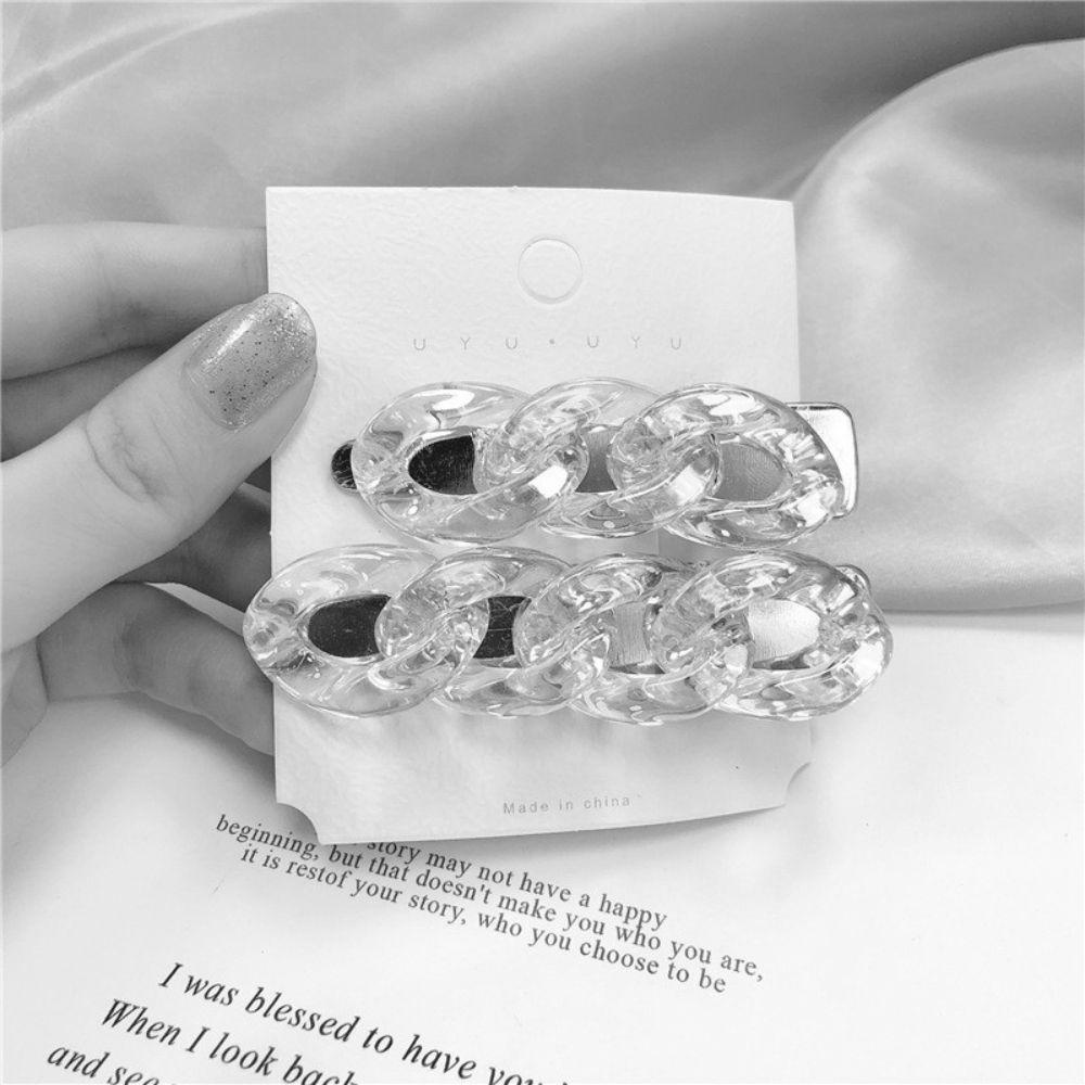 MXGOODS Kẹp Tóc Dây Xích Đính Pha Lê Ngọt Ngào Cho Nữ