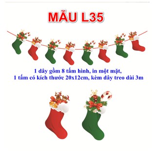 Trang trí noel , cờ treo noel mẫu L35