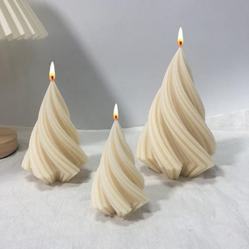 Khuôn Làm Nến / Xà Phòng Hình Nón 3D Bằng Silicone DIY