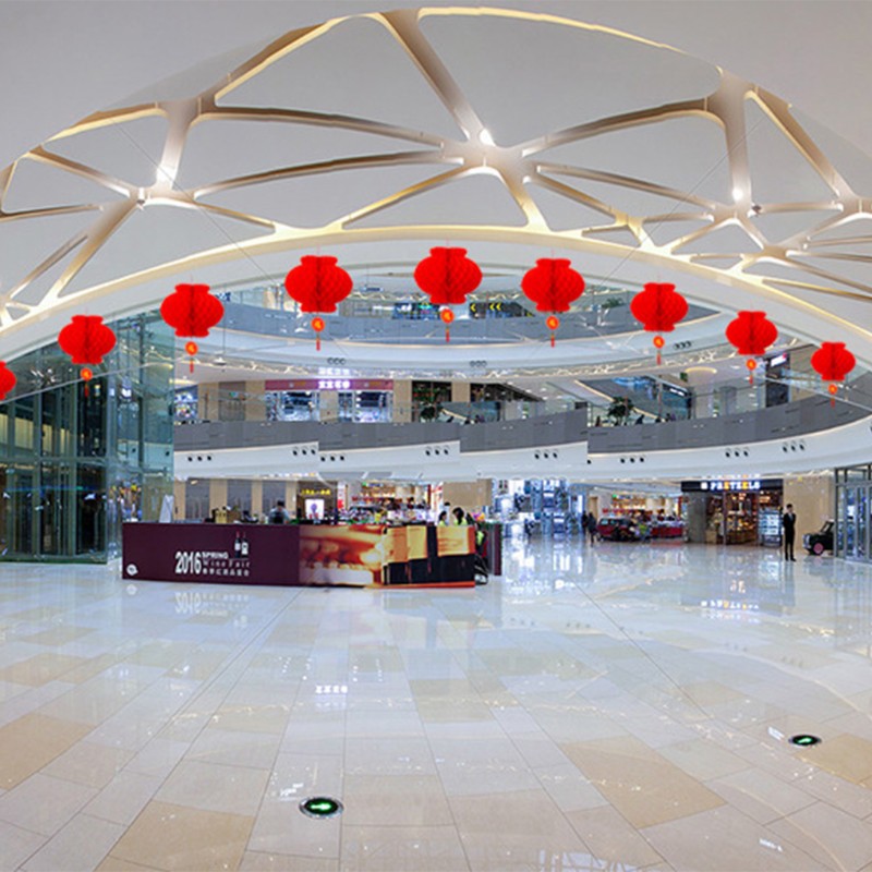 Bộ 20 đèn lồng bằng giấy màu đỏ dùng trang trí kích thước 10 inch