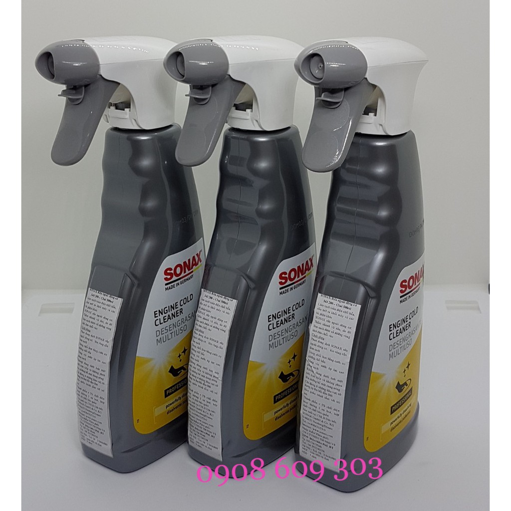 Chai Xịt Rửa Vệ Sinh Ngoài Động Cơ Xe Ô Tô SONAX ENGINE COLD CLEANER 500ml.