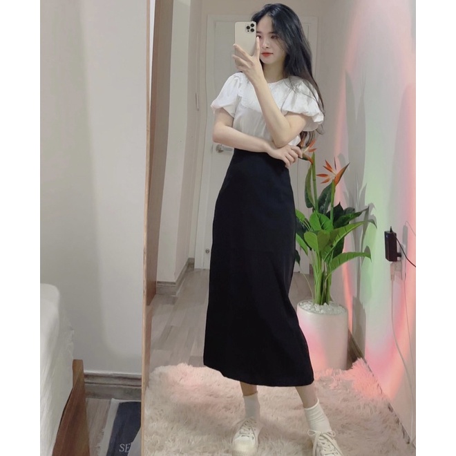 CHÂN VÁY DÀI XẺ TÀ SAU CỰC HOT