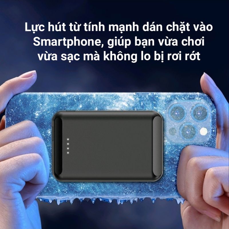 Pin Sạc Dự Phòng Mini E29 10000 mAh Sạc Nhanh Không Dây 15W
