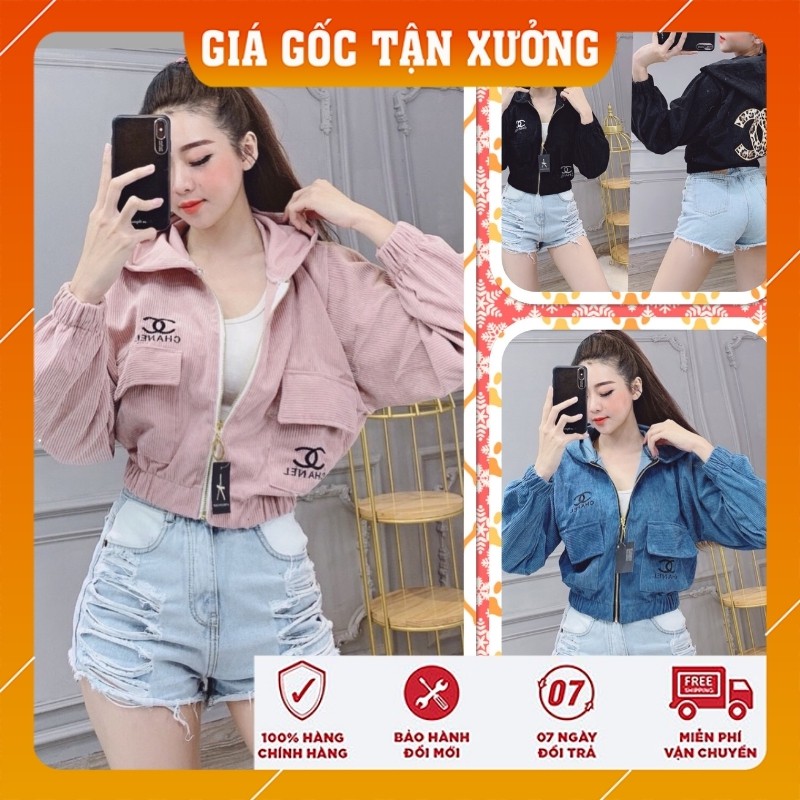 Áo khoác Bomber Nhung Tăm có mũ 🌟FREESHIP🌟 Áo Nhung Tăm - Hàng VNXK | BigBuy360 - bigbuy360.vn