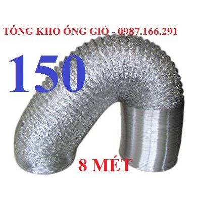 Ống sun bạc hút mùi co giãn phi 150 lõi thép