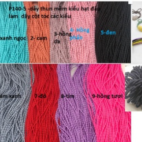 bó 5-10 met dây thun mềm 2.5mm làm dây cột tóc (kiểu hạt gạo)