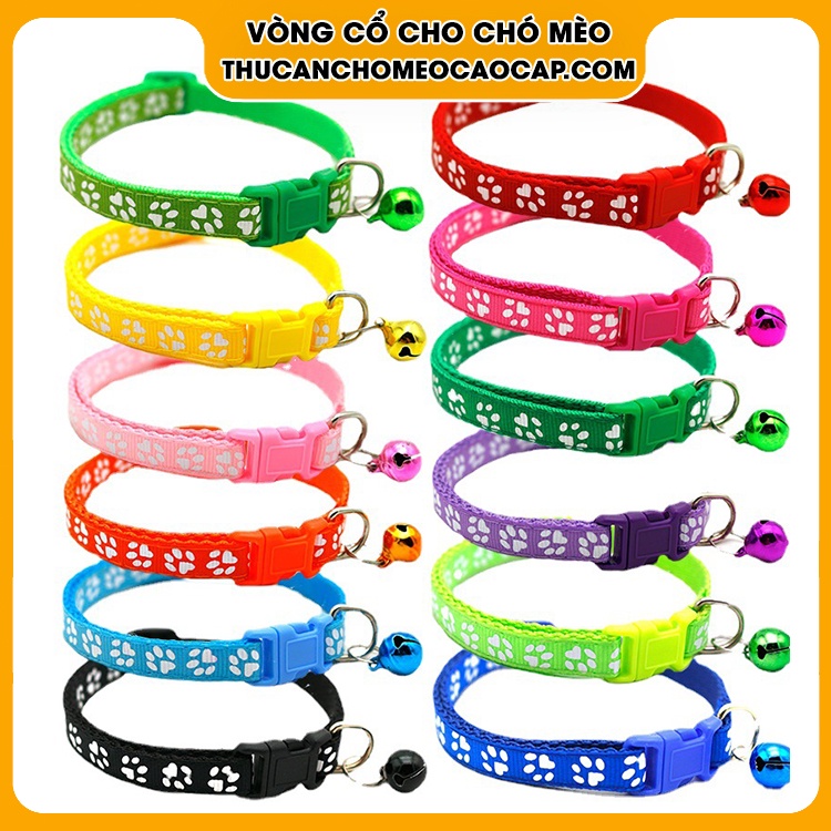 Vòng Đeo Cổ Cho Chó Mèo Có Chuông Chọn Màu Theo Sở Thích