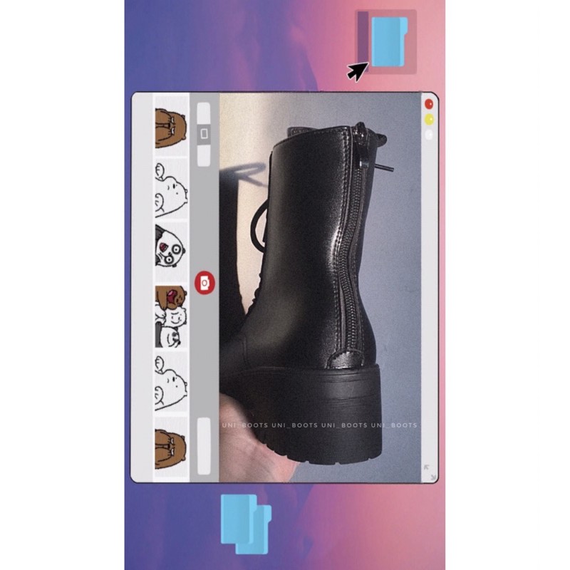 Thanh lý size 39 có sẵn - Boots cổ cao khoá sau - Lady boots