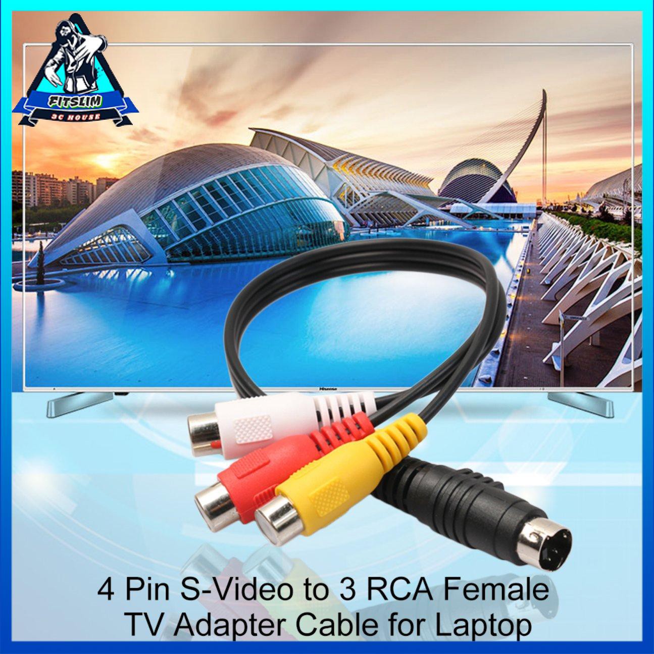 Cáp Chuyển Đổi 4 Pin S-Video Sang 3 Rca Cho Laptop