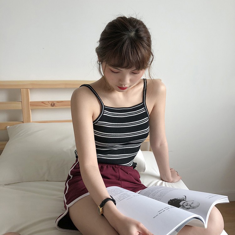 Áo Len Hai Dây Co Giãn Màu Sắc Kẹo Ngọt Kẻ Sọc Ngang 22631 Sơ Mi22631 | BigBuy360 - bigbuy360.vn