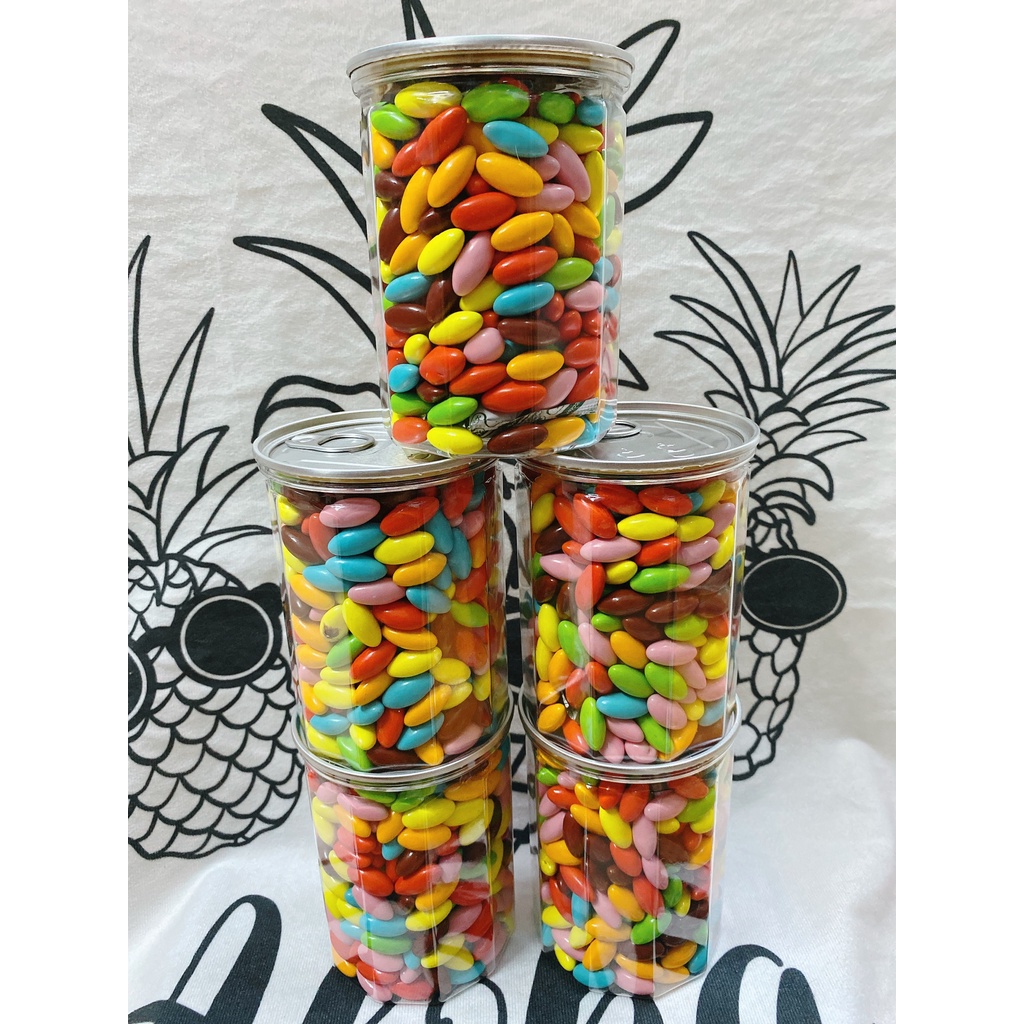 500G Kẹo Nhộng Nhân Socola nhiều vị, lon pet