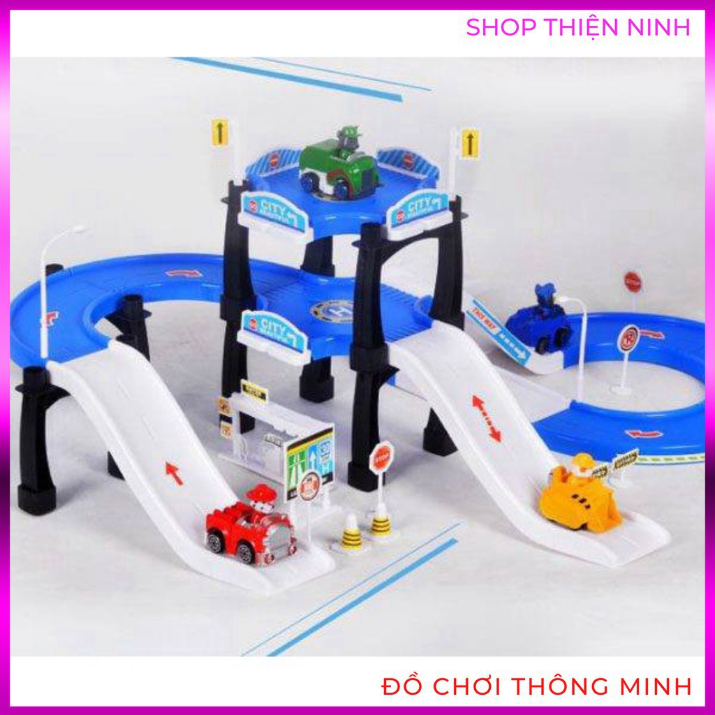 BỘ ĐỒ CHƠI MÔ HÌNH BIỆT ĐỘI 4 CHÚ CHÓ CỨU HỘ PARKING LOT