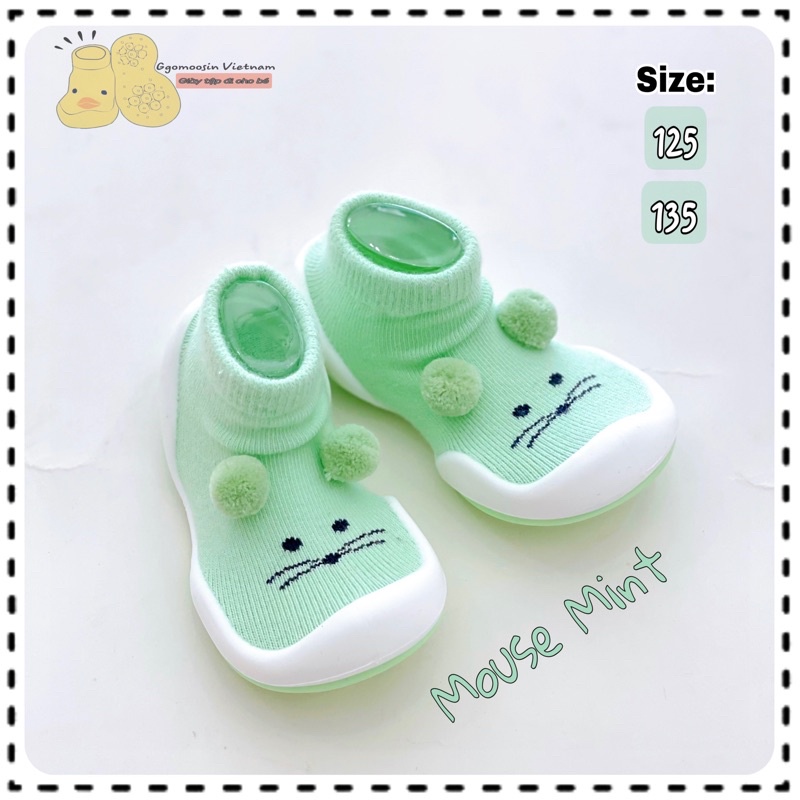 CHÍNH HÃNG GGOMOOSIN GIÀY TẬP ĐI CHO BÉ CƯNG-MOUSE MINT