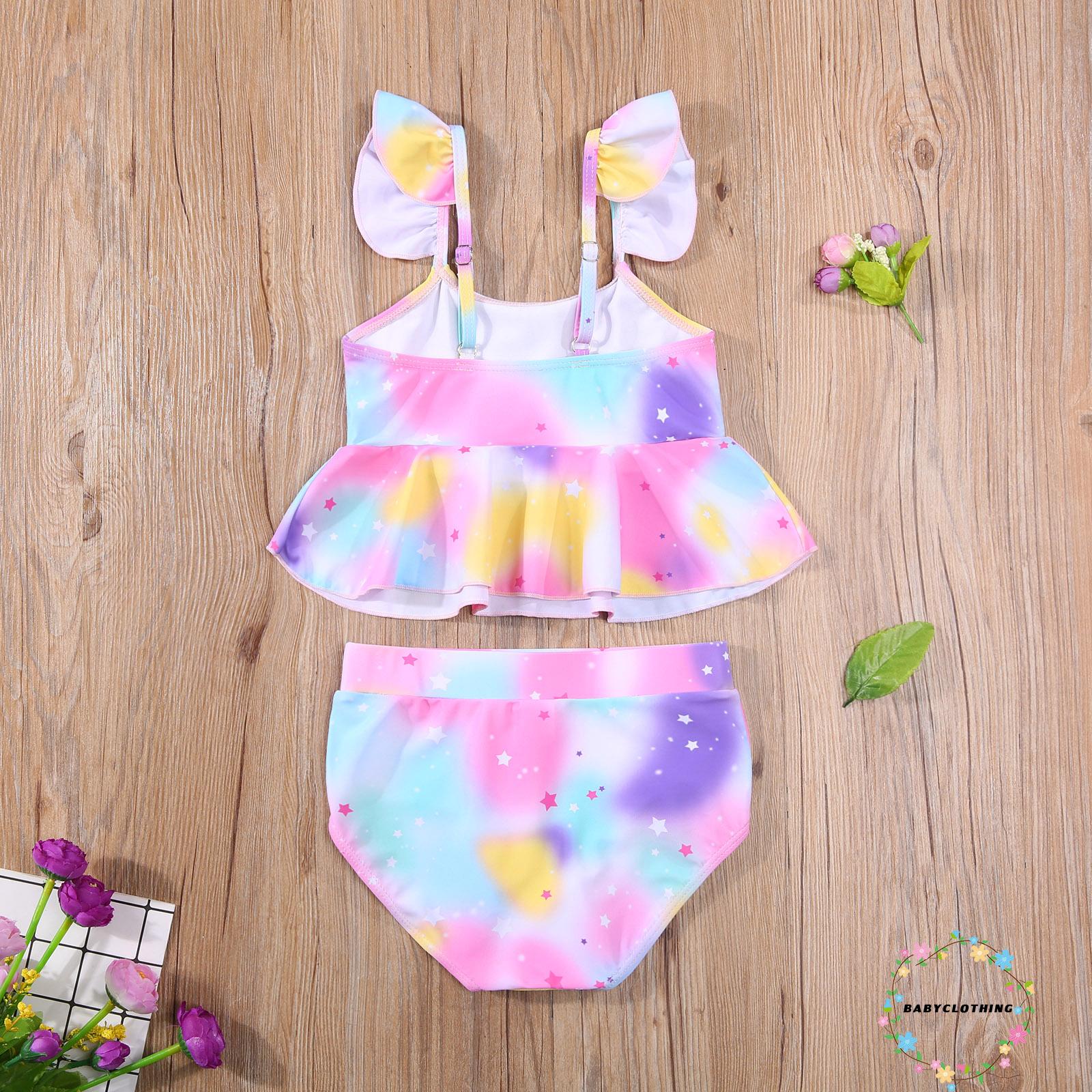 Set Đồ Bơi In Hình Kỳ Lân Dễ Thương Cho Bé Gái