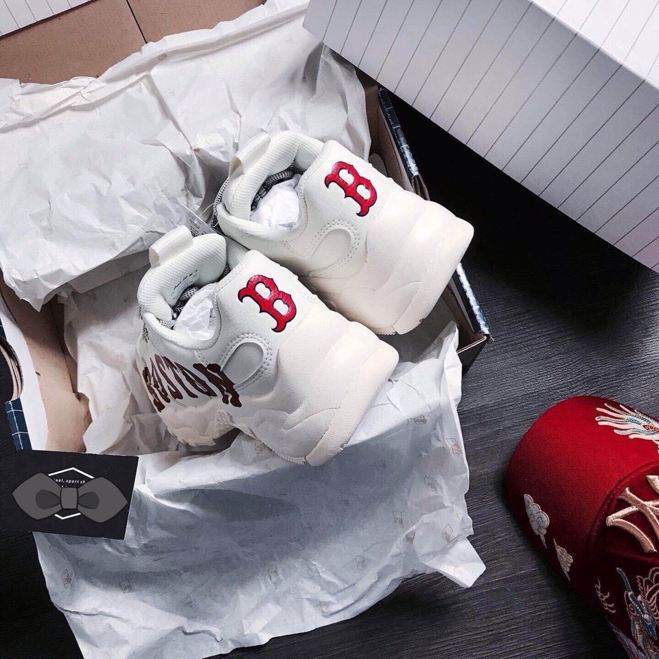Giày thể thao nam nữ Boston - Giày sneaker ulzzang trắng cao cấp full bill box độn đế cao cổ tăng chiều cao mlb D3 | BigBuy360 - bigbuy360.vn