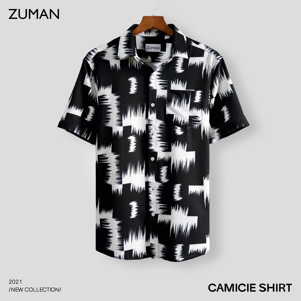 Áo sơ mi nam họa tiết tay ngắn Long Sleeve Shirts ASM112  ZUMAN  chất lụa cao cấp, form suông, thoáng mát | BigBuy360 - bigbuy360.vn