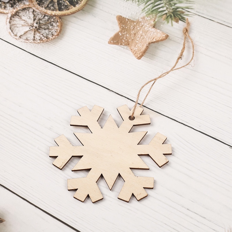 1 bộ nhãn gỗ trang trí giáng sinh năm mới