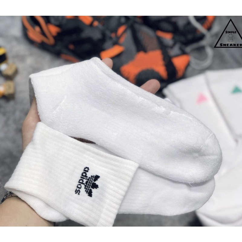 Tất ADIDAS cổ cao [ Hàng dày xuất khẩu ] Vớ thể thao dệt kim cao cấp 95% Coton hạn chế mùi hôi và thông thoáng