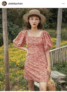 [JODE] Váy cổ vuông tay bồng