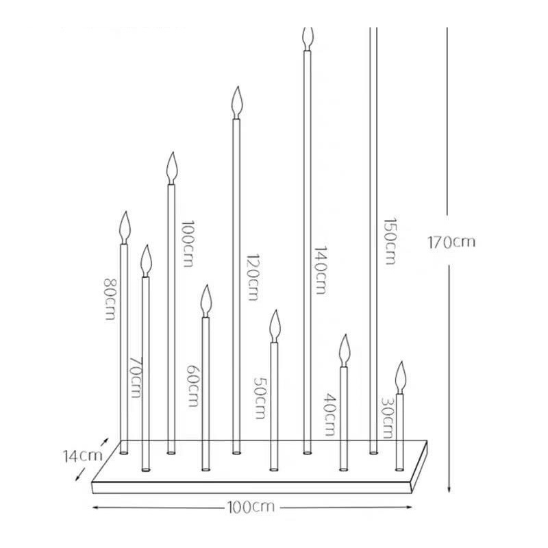 Đèn dẫn lối nhiều ngọn đuốc- trang trí nhà hàng, shop, quán xá, decor home