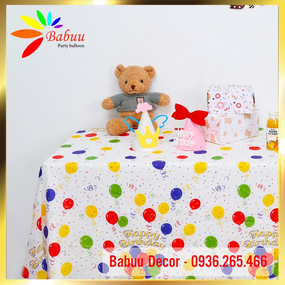 Khăn trải bàn tiệc sinh nhật nhiều màu lựa chọn