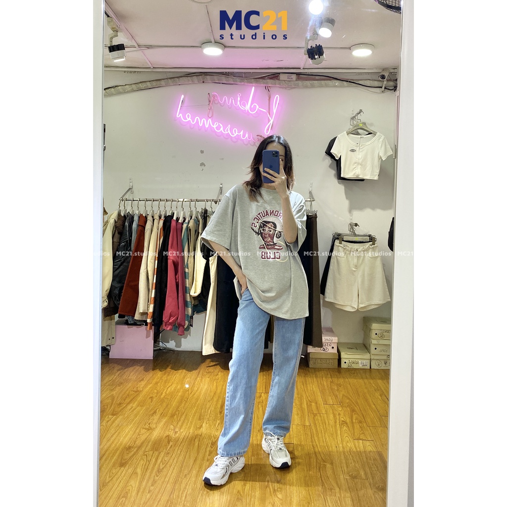 Quần jeans dáng suông MINION CLOTHING cạp lưng cao Ulzzang Streetwear Hàn Quốc chất bò xịn mềm mịn Q80