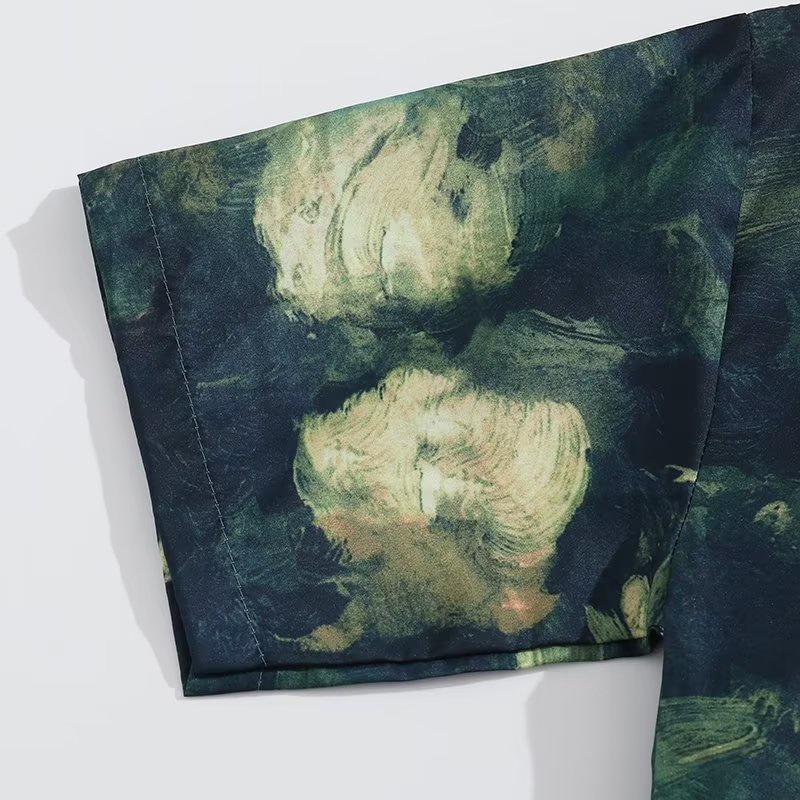 Áo Sơ Mi Mùa Hè Tay Ngắn Phong Cách Harajuku Mới 2022