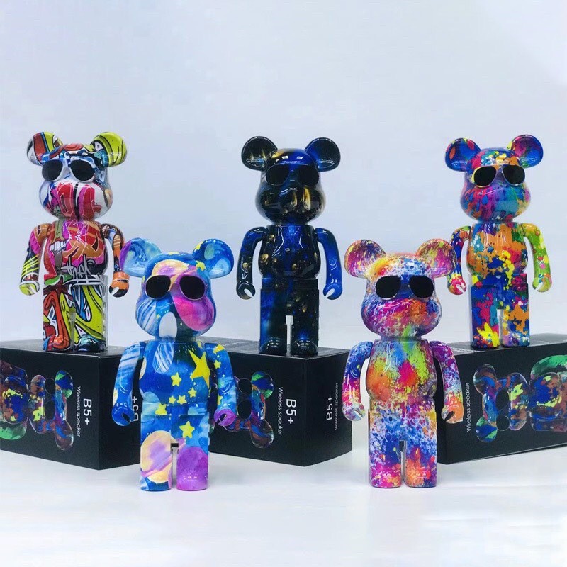 Loa Bluetooth Gấu BearBrick Hot Trend - Âm Đỉnh, Màu Sắc Sang Chảnh - Bảo Hành 6 Tháng