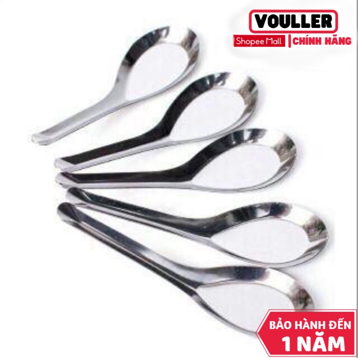 Thìa Phở Muỗng Ăn Cơm Bằng Inox Vouller Cao Cấp Hàng Dày 15Cm