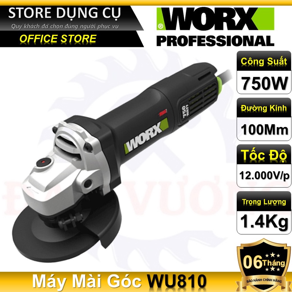 750W Máy mài góc 100mm Worx WU810  K08M-015244