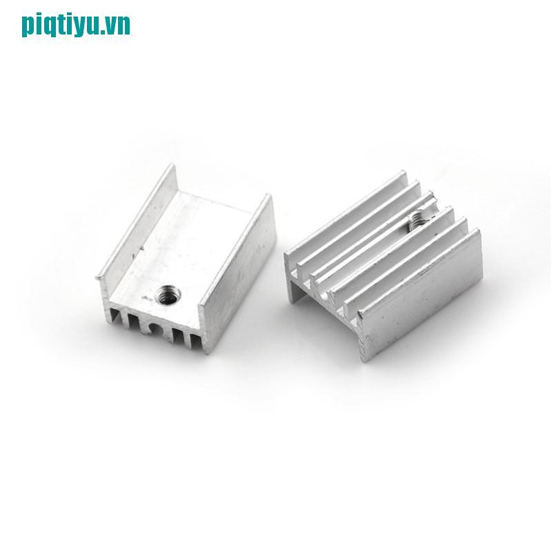 Bộ 10 Miếng Tản Nhiệt Nhôm Piyu Cho Bán Dẫn To-220 Transistor 20x15 X 10mm 0 0 0 0 0 0 0