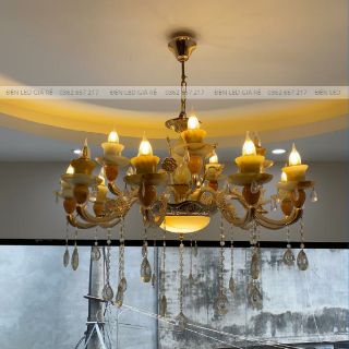 Đèn chùm pha lê 15 tay M2 + tặng bóng