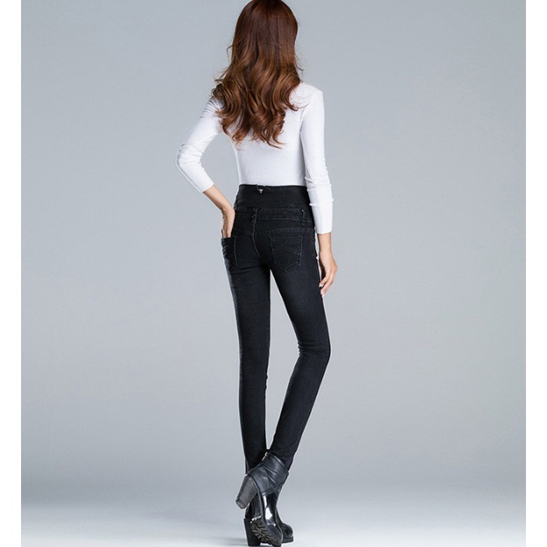 Quần jean nữ lưng cao, co giãn - QJ-001i | BigBuy360 - bigbuy360.vn