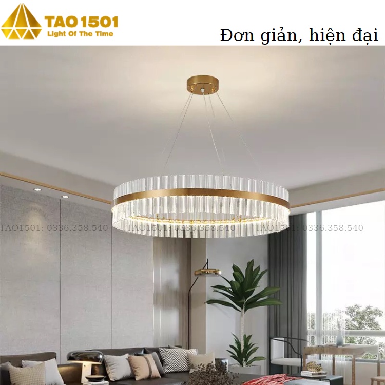 Đèn thả pha lê - Đèn chùm pha lê - Đèn thả pha lê phòng khách - Đèn thả pha lê bàn ăn